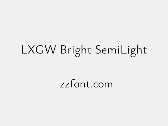 LXGW Bright SemiLight