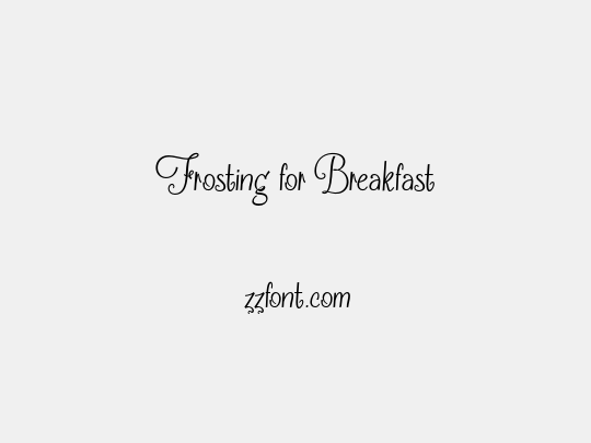 Frosting for Breakfast