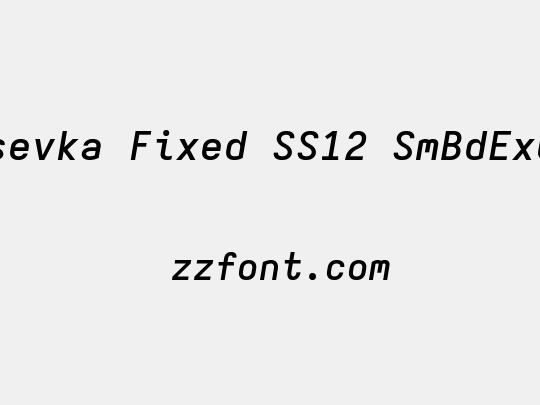 Iosevka Fixed SS12 SmBdExObl