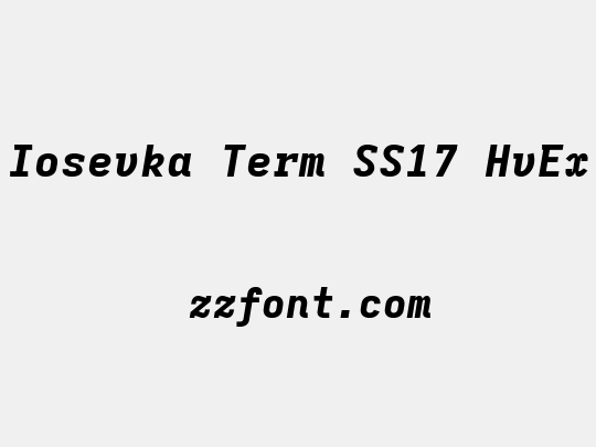 Iosevka Term SS17 HvEx