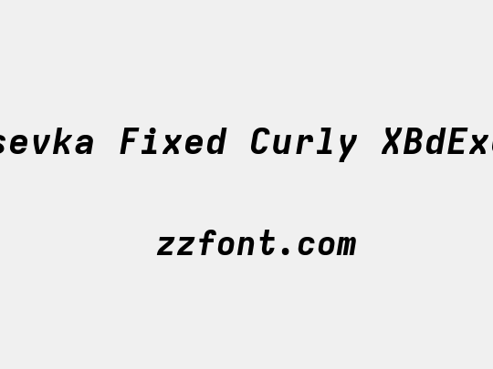 Iosevka Fixed Curly XBdExObl