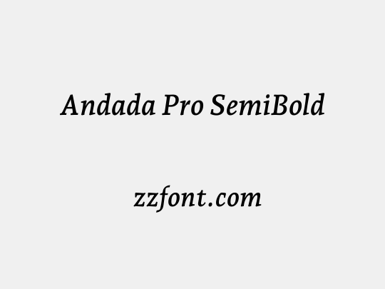 Andada Pro SemiBold