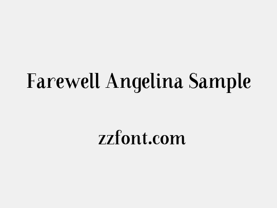 Farewell Angelina Sample