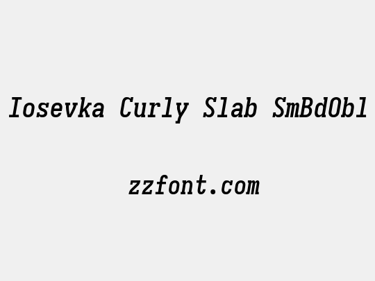 Iosevka Curly Slab SmBdObl