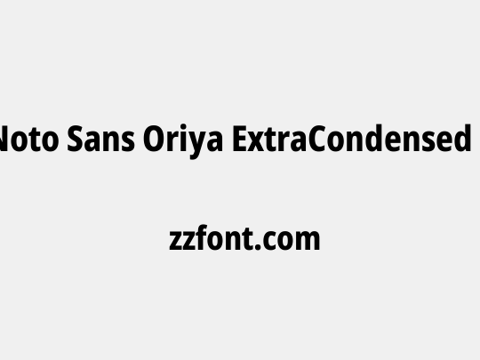 Noto Sans Oriya ExtraCondensed ExtraBold