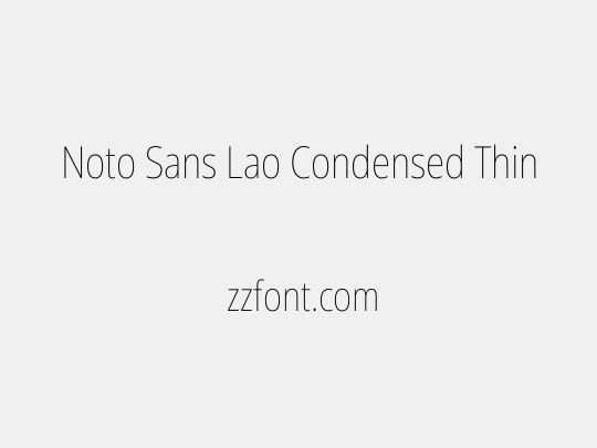 Noto Sans Lao Condensed Thin
