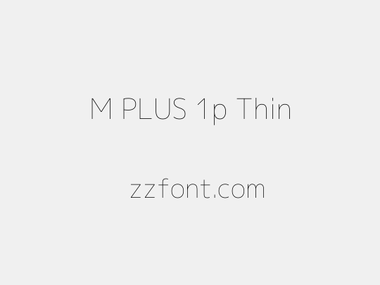 M PLUS 1p Thin