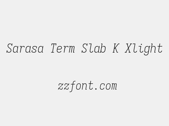 Sarasa Term Slab K Xlight