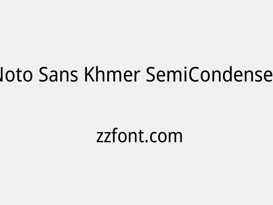 Noto Sans Khmer SemiCondensed