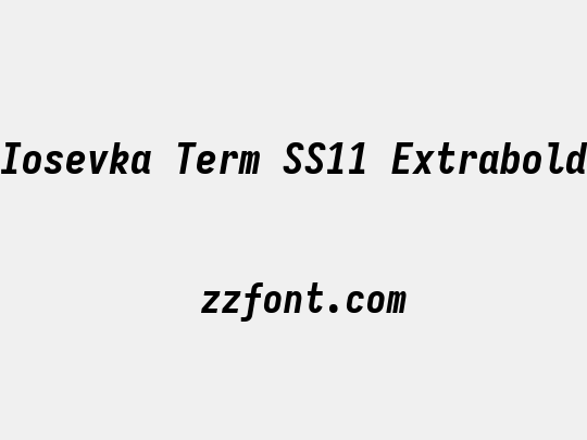 Iosevka Term SS11 Extrabold