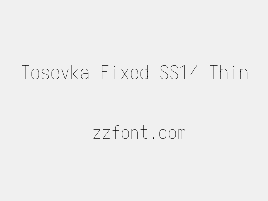 Iosevka Fixed SS14 Thin