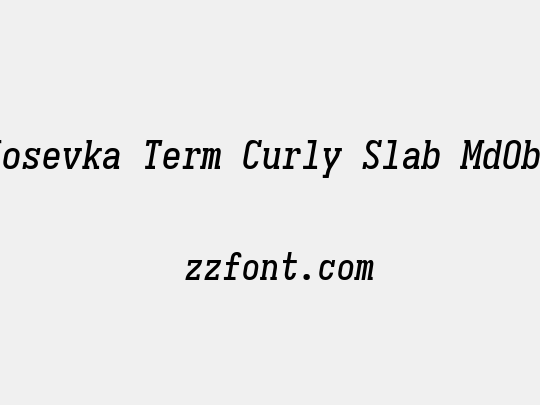 Iosevka Term Curly Slab MdObl