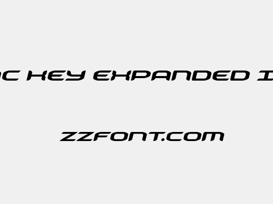 Zodiac Key Expanded Italic