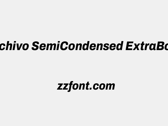 Archivo SemiCondensed ExtraBold