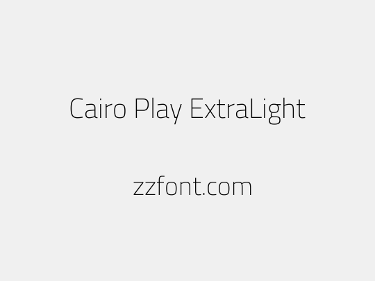 Cairo Play ExtraLight
