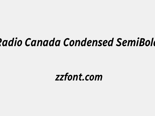 Radio Canada Condensed SemiBold