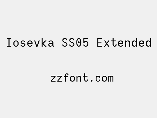 Iosevka SS05 Extended
