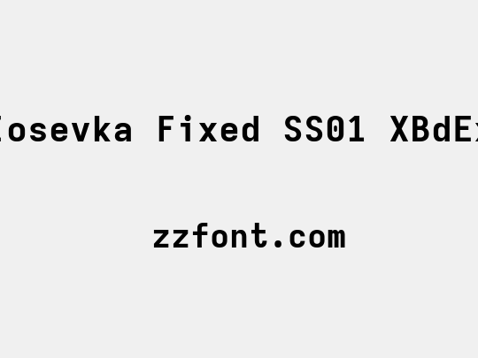 Iosevka Fixed SS01 XBdEx