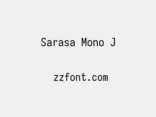 Sarasa Mono J