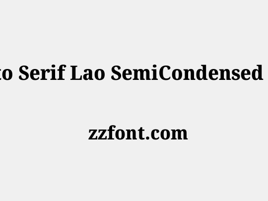 Noto Serif Lao SemiCondensed ExtraBold