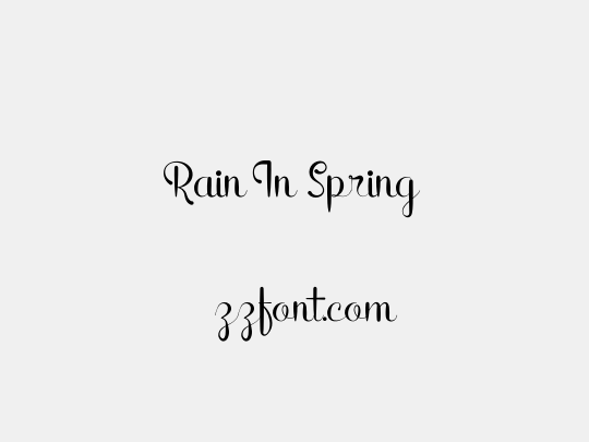 Rain In Spring