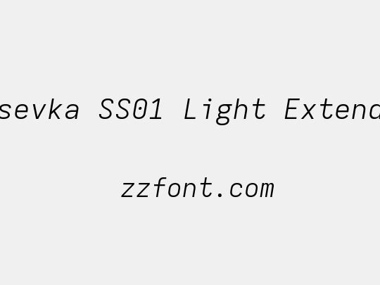 Iosevka SS01 Light Extended