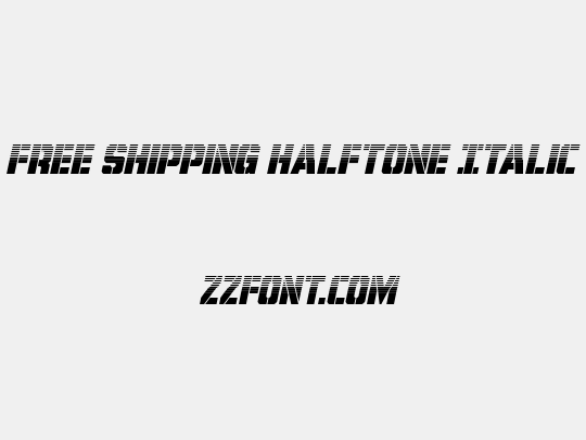 Free Shipping Halftone Italic