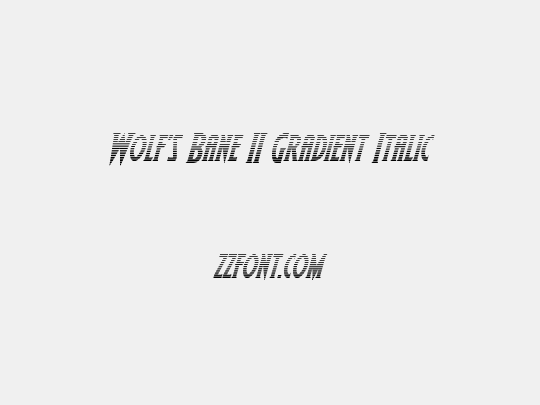 Wolf's Bane II Gradient Italic