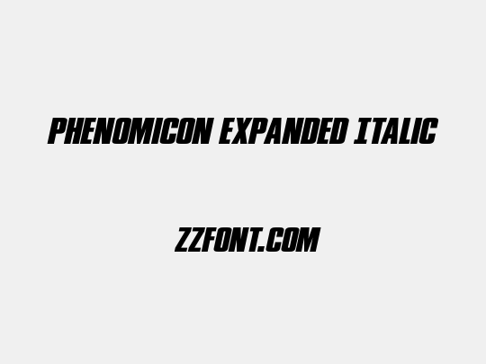 Phenomicon Expanded Italic