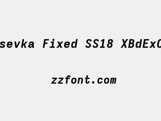 Iosevka Fixed SS18 XBdExObl