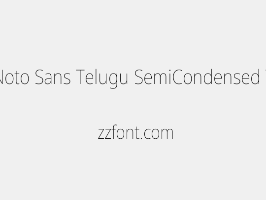 Noto Sans Telugu SemiCondensed Thin