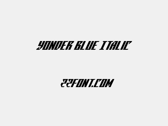 Yonder Blue Italic