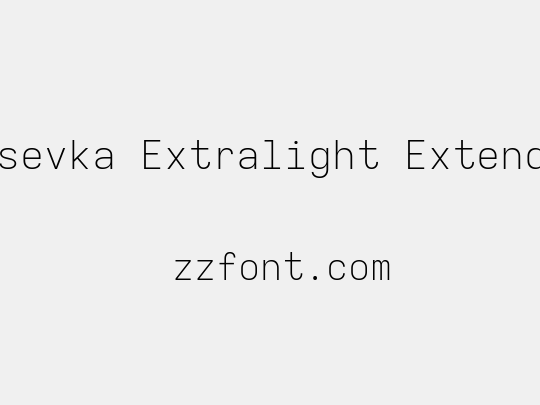 Iosevka Extralight Extended