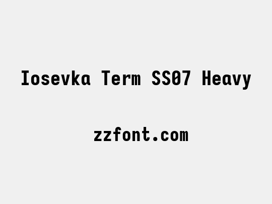 Iosevka Term SS07 Heavy