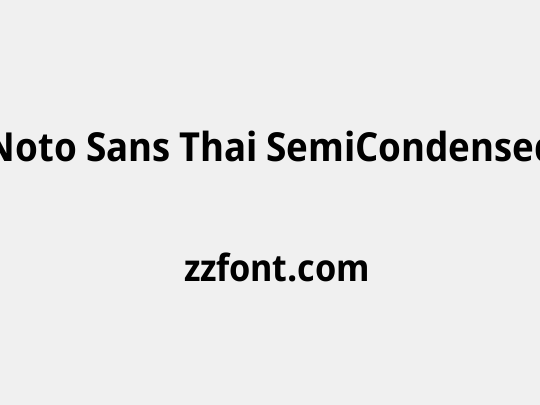 Noto Sans Thai SemiCondensed