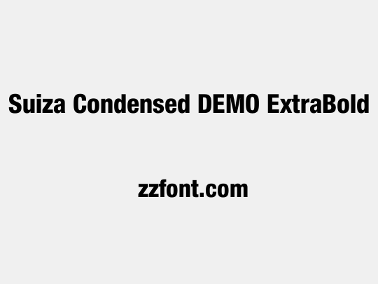 Suiza Condensed DEMO ExtraBold