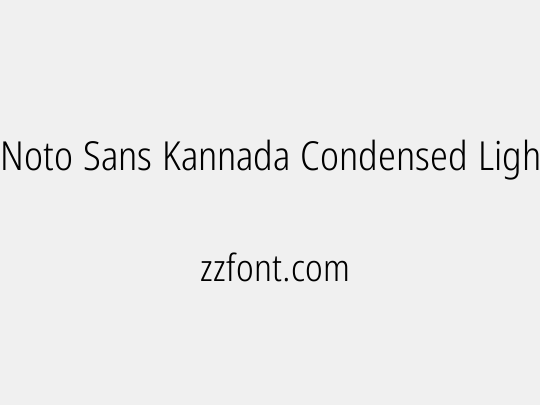 Noto Sans Kannada Condensed Light