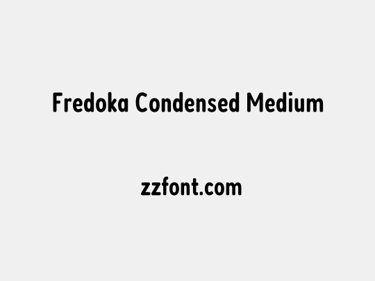 Fredoka Condensed Medium