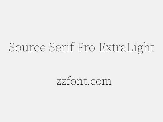 Source Serif Pro ExtraLight