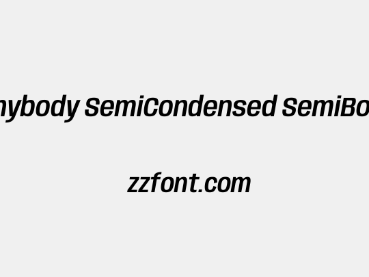 Anybody SemiCondensed SemiBold