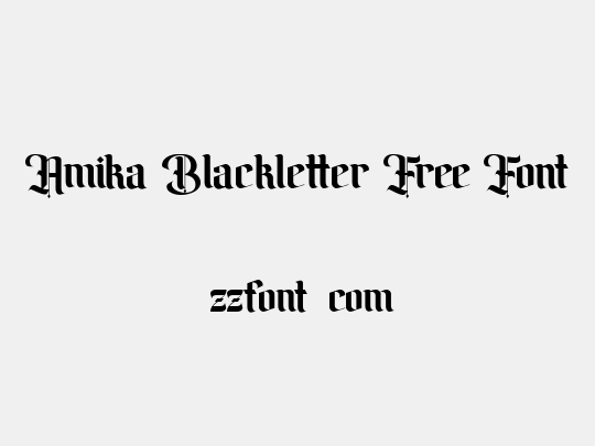 Amika Blackletter Free Font