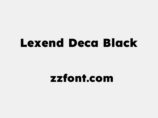 Lexend Deca Black