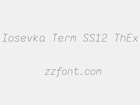Iosevka Term SS12 ThEx