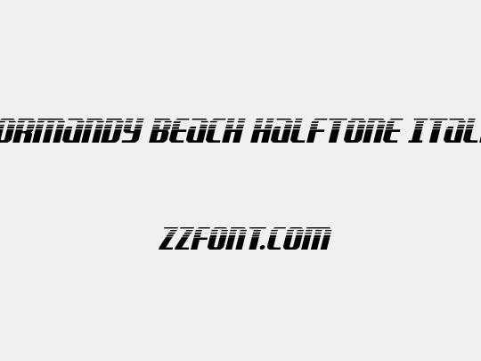 Normandy Beach Halftone Italic