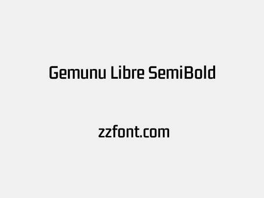 Gemunu Libre SemiBold