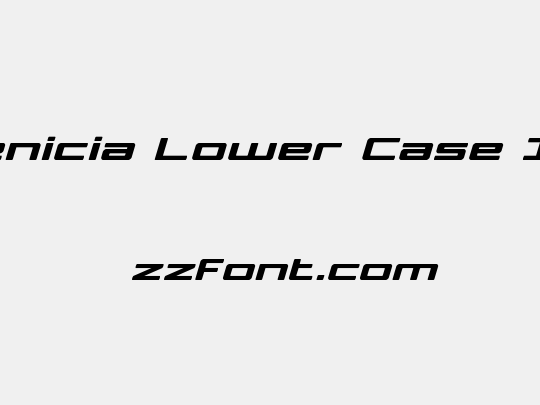 Phoenicia Lower Case Italic