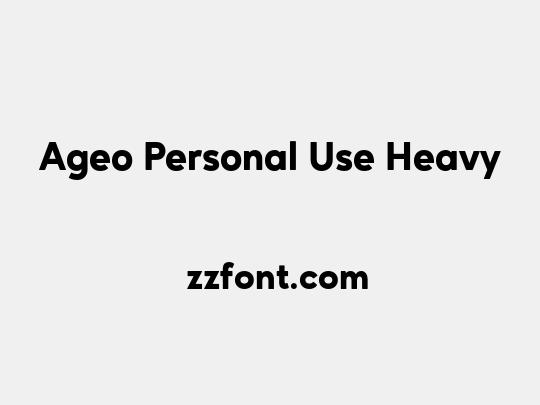 Ageo Personal Use Heavy
