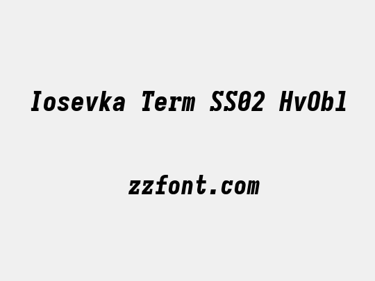 Iosevka Term SS02 HvObl