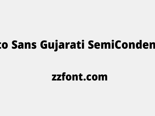 Noto Sans Gujarati SemiCondensed Black