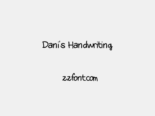 Dani's Handwriting
